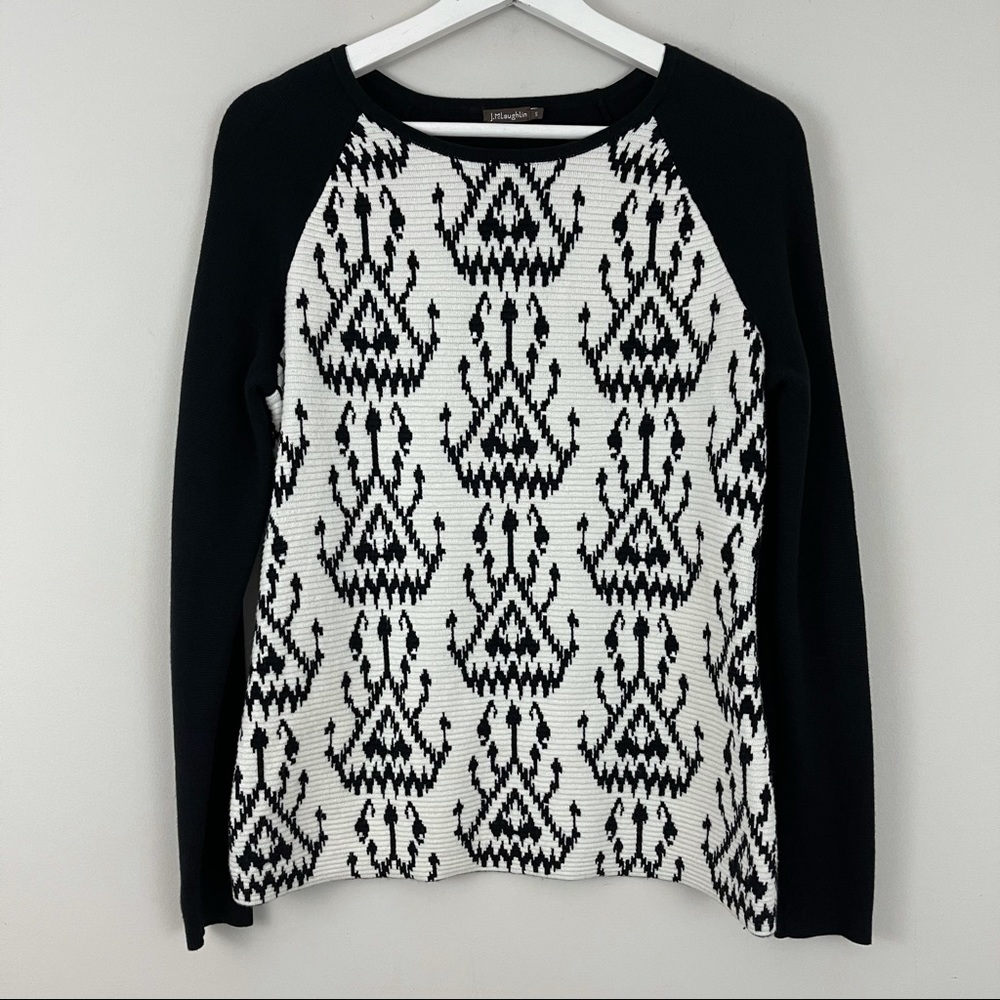 J. McLaughlin Pattern Raglan Sleeve Sweater